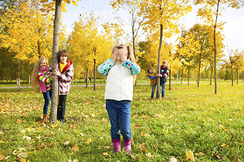 kids playing hide and seek