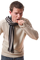 coughing man