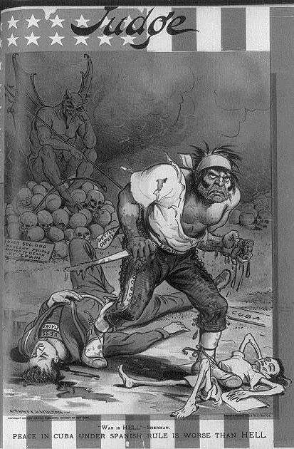 Spanish brute political cartoon