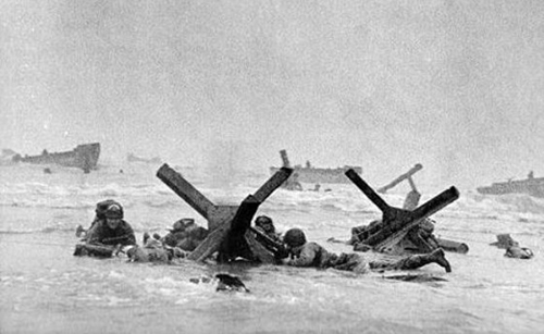 The Beaches of Normandy during the D-Day invasion