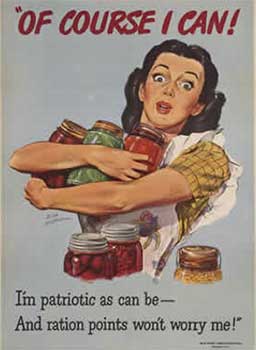 Of course I can, I'm patriotic as can be and ration points won't worry me victory garden poster