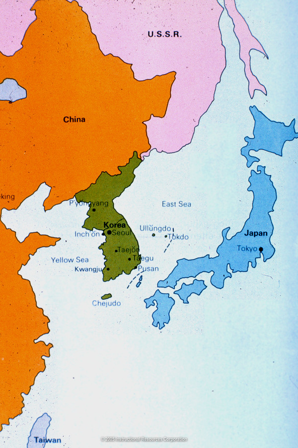 A Map of Korea and Adjacent Nations