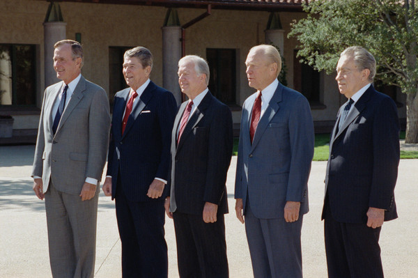 Former Presidents of the United States Standing Together