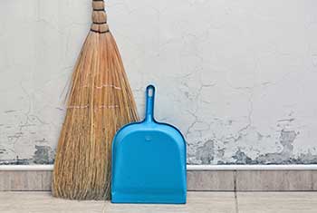 broom and dustpan