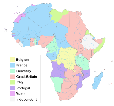 1914 map of Africa