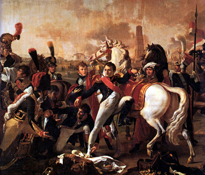 Napoleon Wounded at Ratisbon