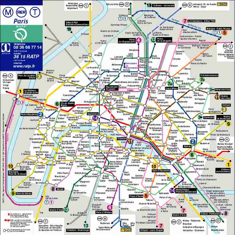 Paris subway map