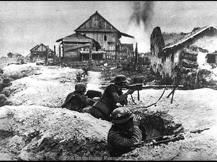 German soldiers during the assault on Stalingrad