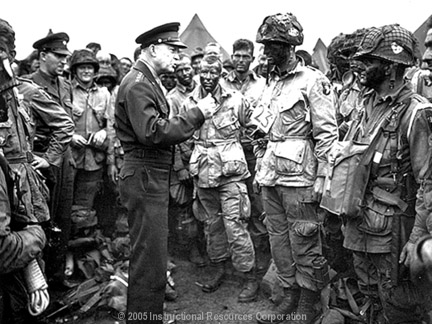 Eisenhower before the D-Day invasion of Normandy