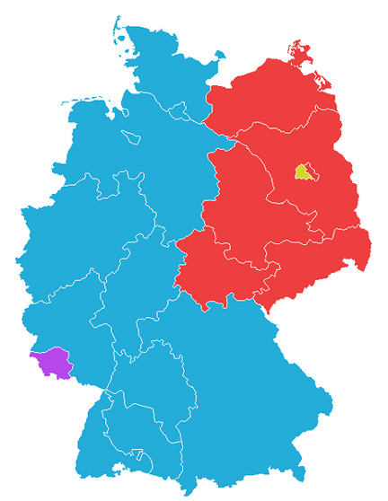 Map of Germany in 1949