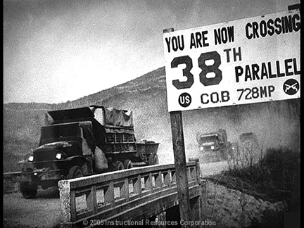 United Nations forces cross the 38th parallel